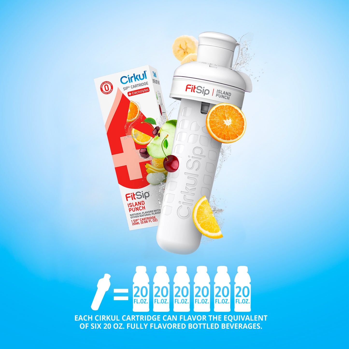 Cirkul FitSip Island Punch Flavor Cartridge, Drink Mix, 1-Pack